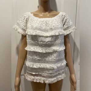 NWT Chelsea & Theodore embroidered top size XL